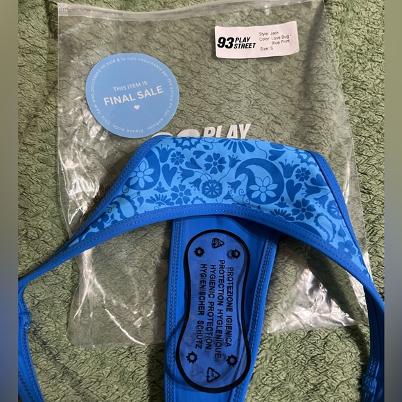 93 PLAY STREET: JACK Blue Crush Thong Bikini Bottom (NWT) - Picture 5 of 6